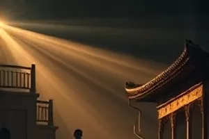 首页主推片单墙，多部作品封面横向铺开的画面