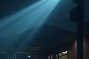 《午夜蔬菜市场》凌晨摊位灯光下的成筐青椒